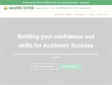 Tablet Screenshot of mastertutor.com.au